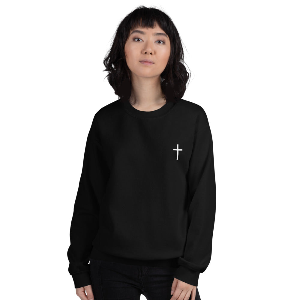 Cross sales neck sweatshirt