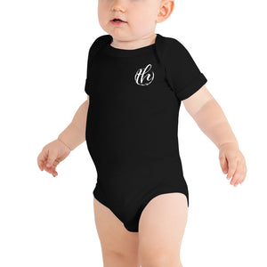 The House logo / Love God. Love People. Baby short sleeve one piece