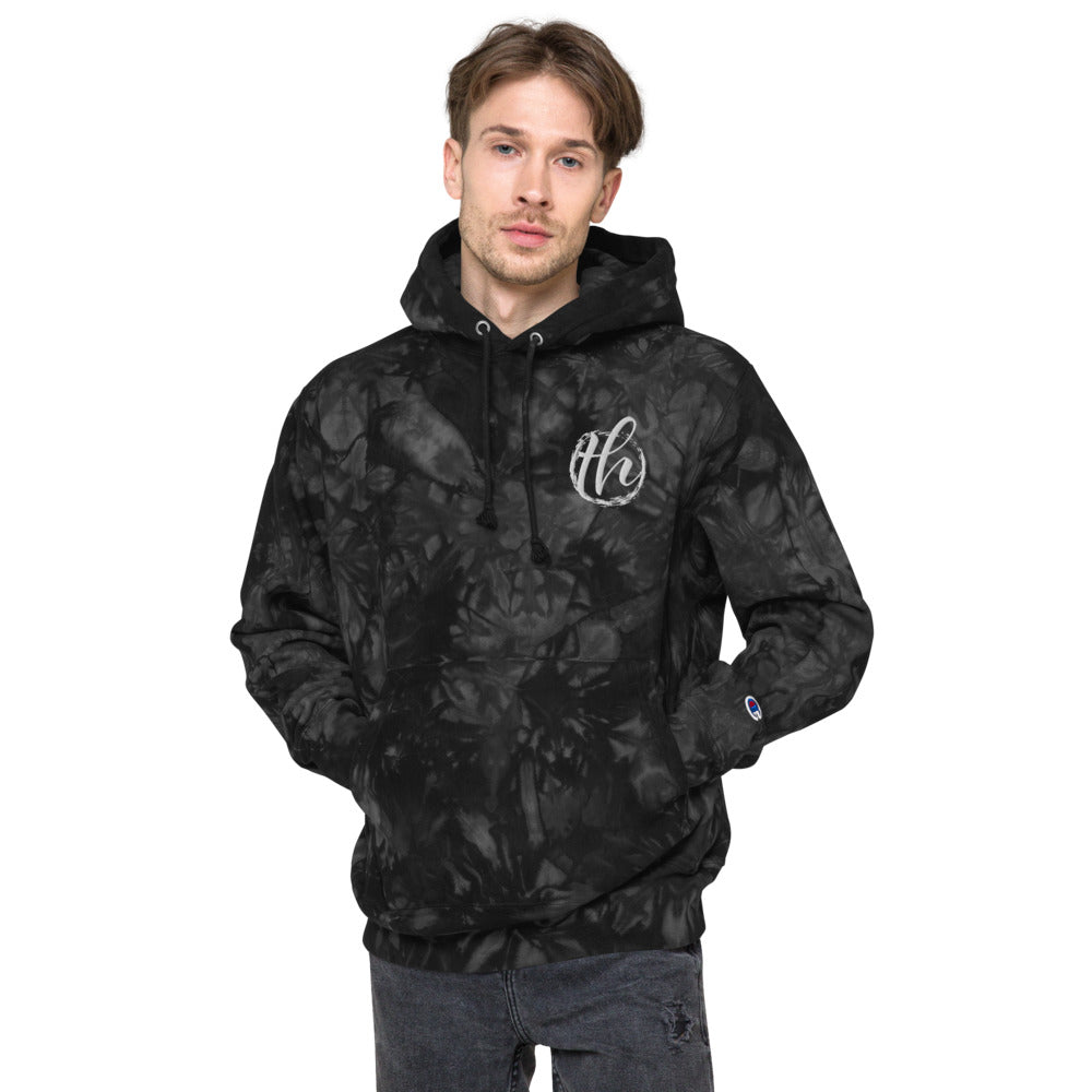 The House logo Champion tie-dye hoodie