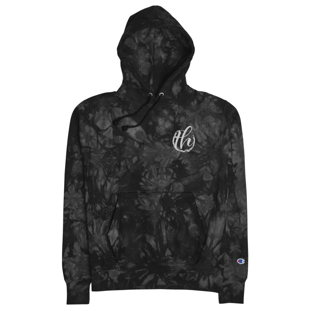 The House logo Champion tie-dye hoodie