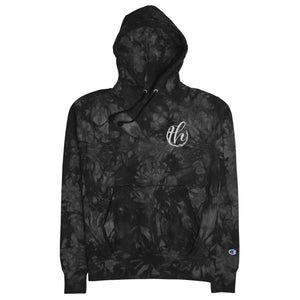 The House logo Champion tie-dye hoodie