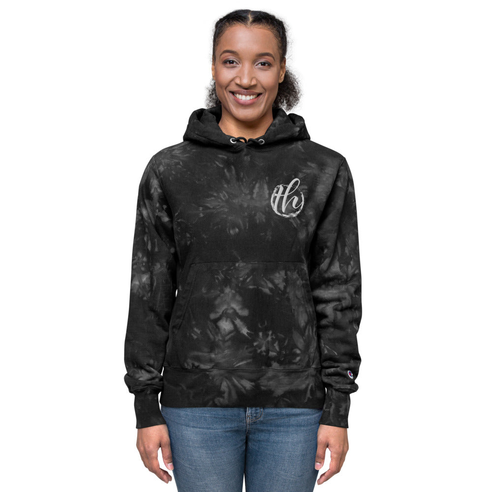 The House logo Women's Champion tie-dye hoodie