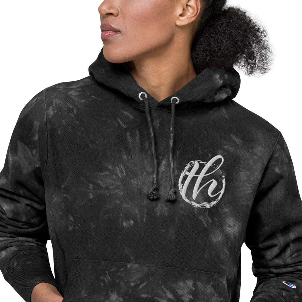 The House logo Women's Champion tie-dye hoodie