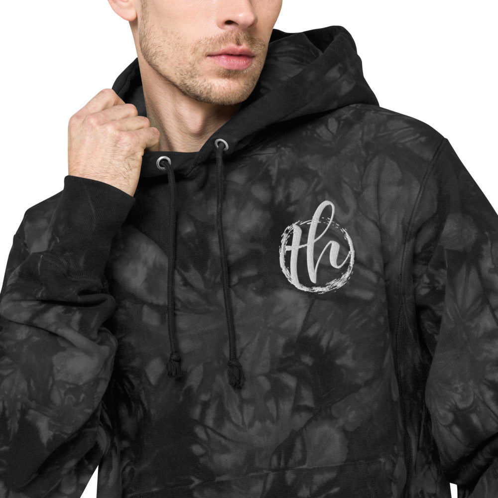 The House logo Champion tie-dye hoodie