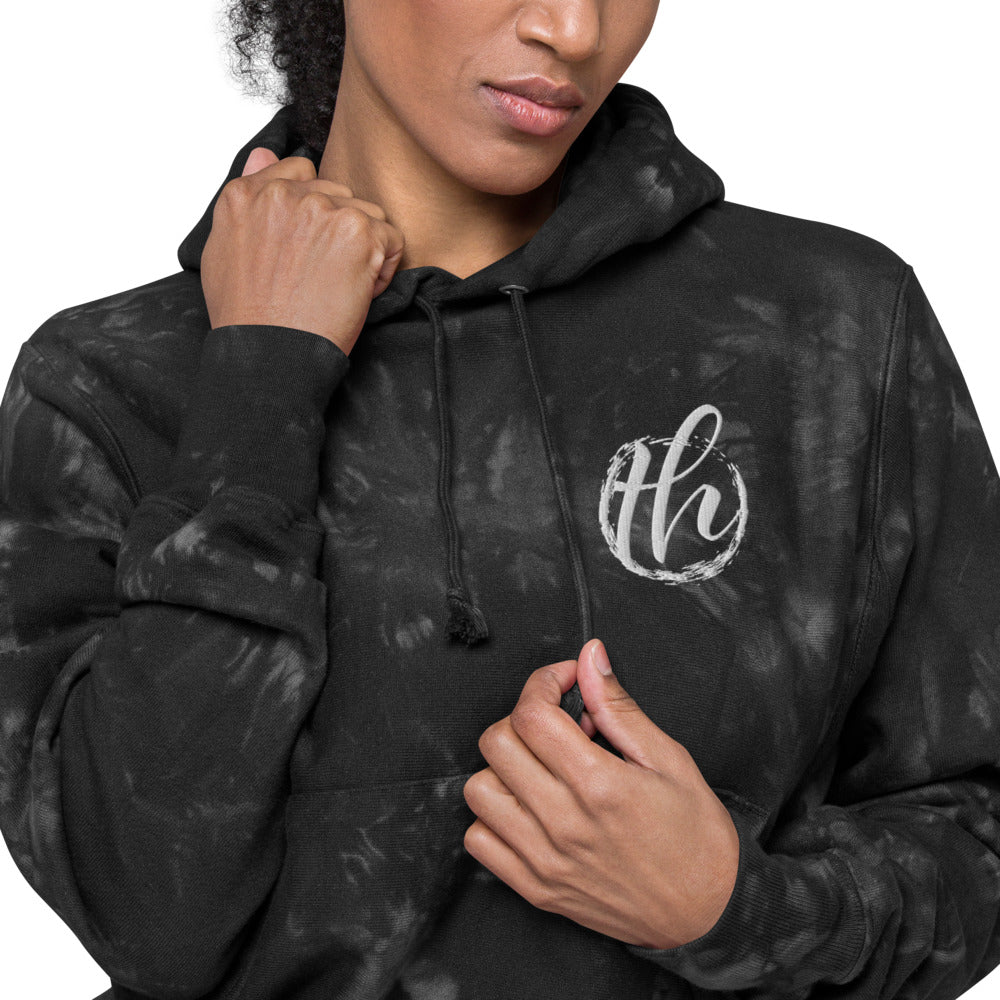The House logo Women's Champion tie-dye hoodie