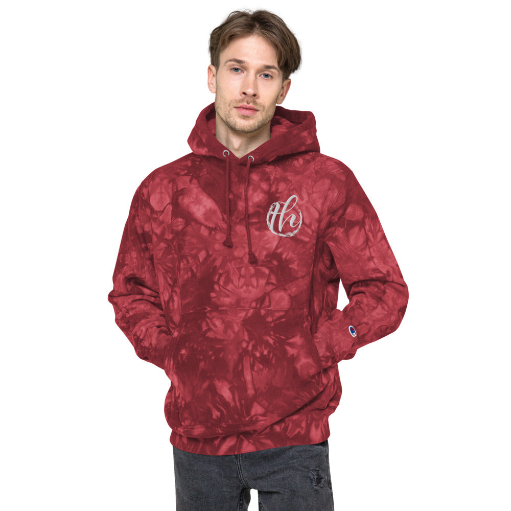 The House logo Champion tie-dye hoodie