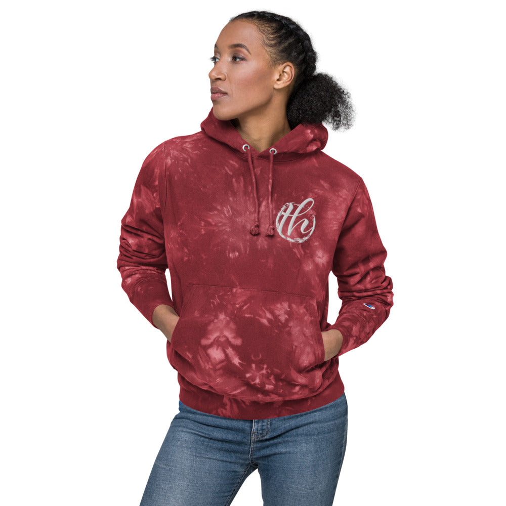 The House logo Women's Champion tie-dye hoodie