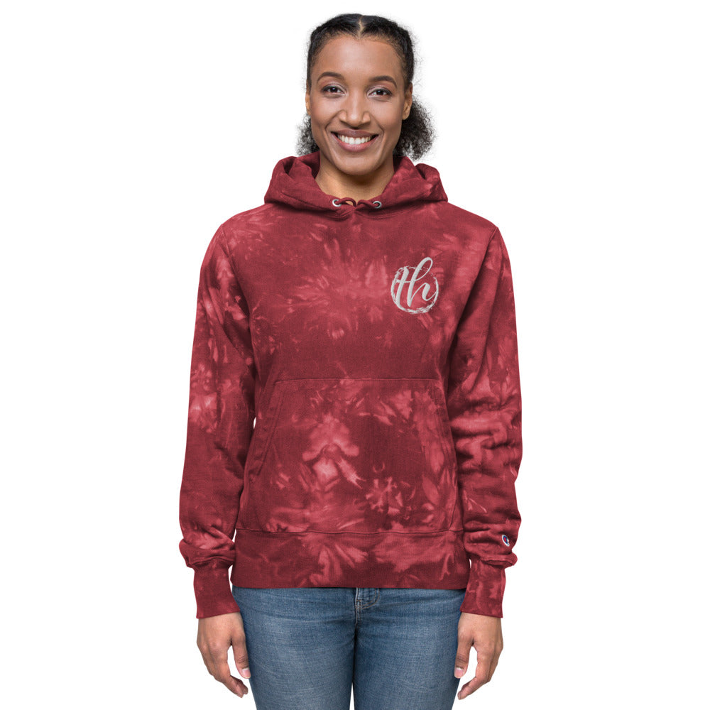 The House logo Women's Champion tie-dye hoodie