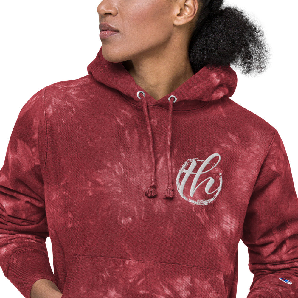 The House logo Women's Champion tie-dye hoodie