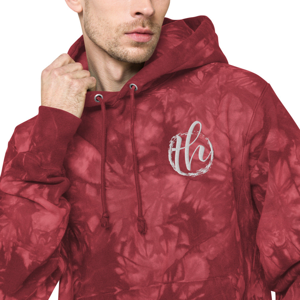 The House logo Champion tie-dye hoodie