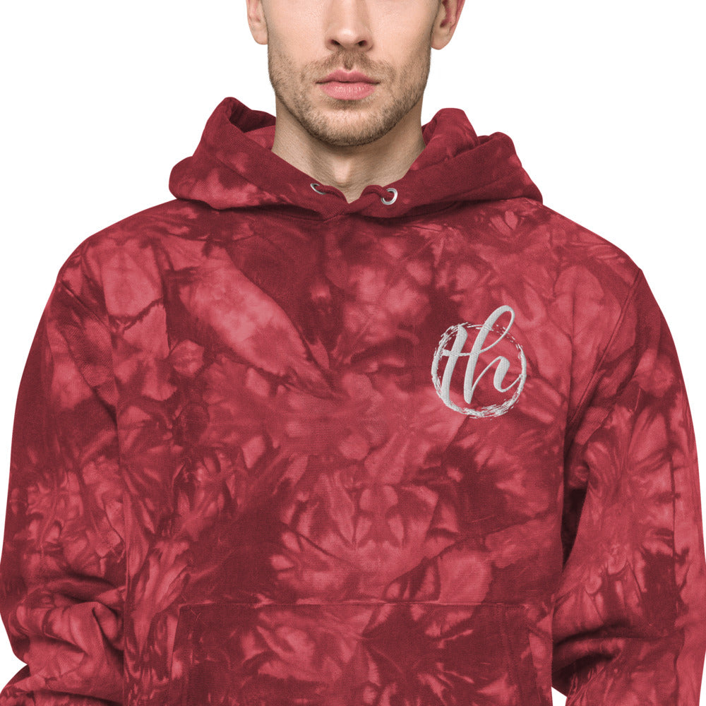 The House logo Champion tie-dye hoodie