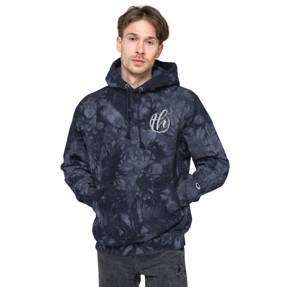 The House logo Champion tie-dye hoodie