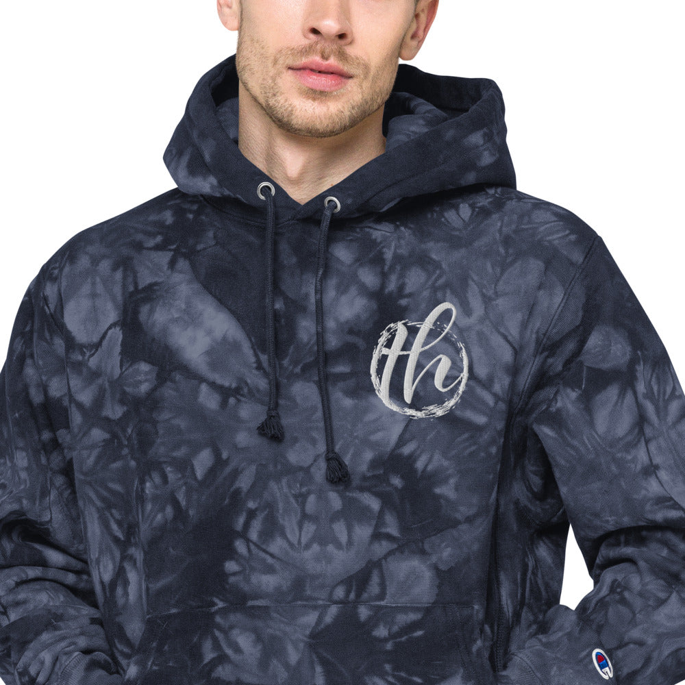 The House logo Champion tie-dye hoodie