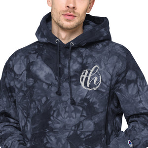 The House logo Champion tie-dye hoodie