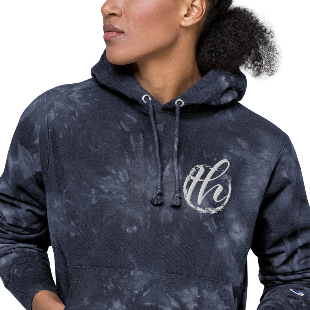 The House logo Women's Champion tie-dye hoodie