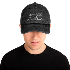 Love God. Love People. - Vintage Cotton Twill Cap