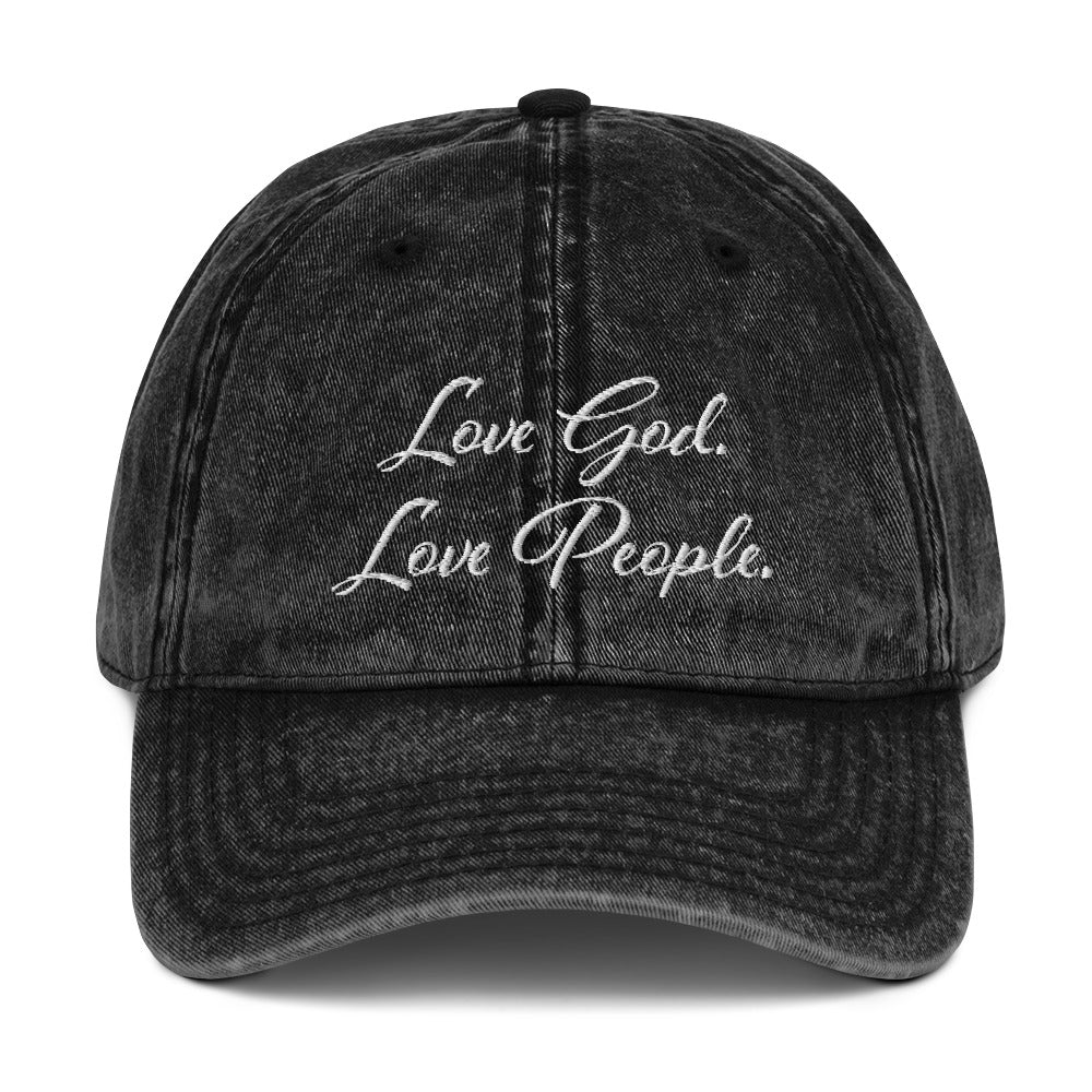 Love God. Love People. - Vintage Cotton Twill Cap