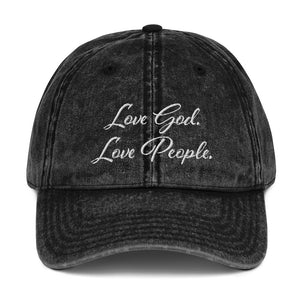 Love God. Love People. - Vintage Cotton Twill Cap