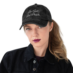 Love God. Love People. - Vintage Cotton Twill Cap
